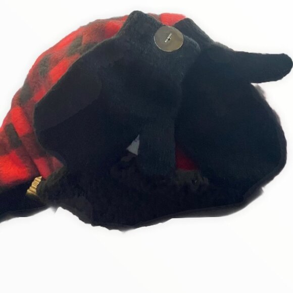 NWT Nordstrom Capelli New York Little Boys Trapper Hat Red‎ Plaid Ear Flap Set - Picture 6 of 9